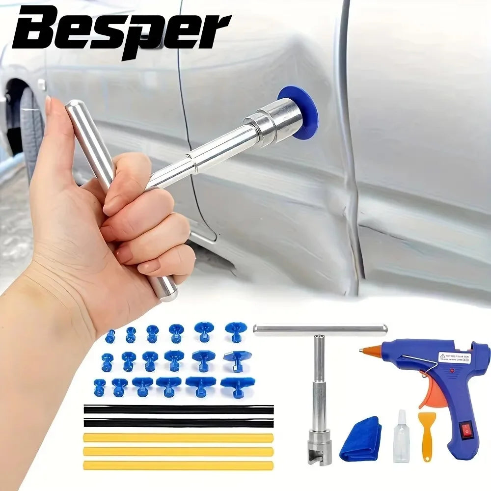 Car Dent Repair Tool Auto Body Part Mechanical Sheet Metal Paintless Dent Removal Puller Kit Hand Tools Kit Set 