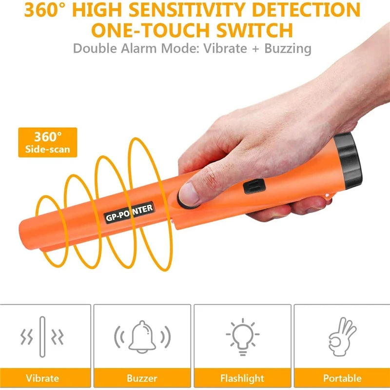 Handheld Metal Detector Metal Pinpointing Rod Detector GP-pointer Waterproof IP66 Metal Gold Detector Tester For Coin Gold 