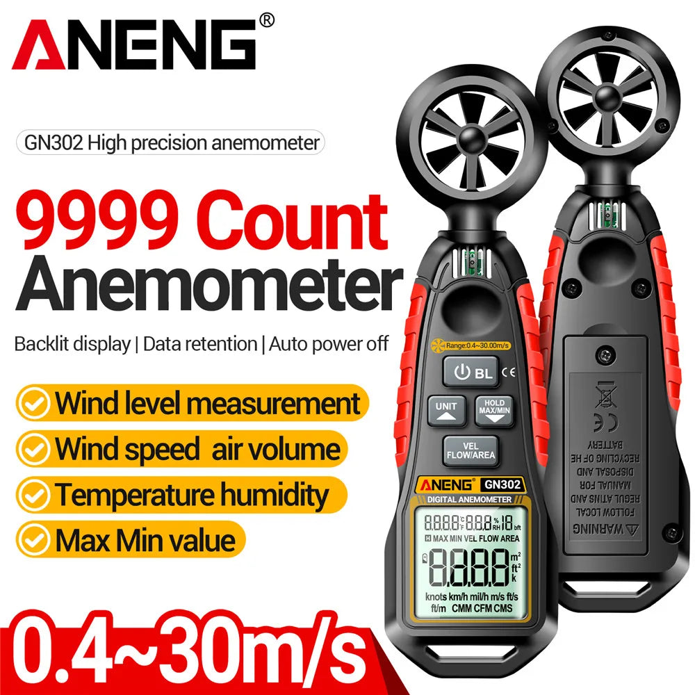 GN302 Wind Speed, Temperature and Humidity Meter