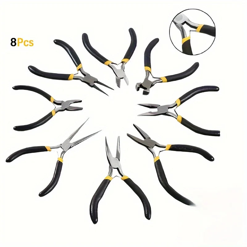 Eight-Piece Small Pliers Set