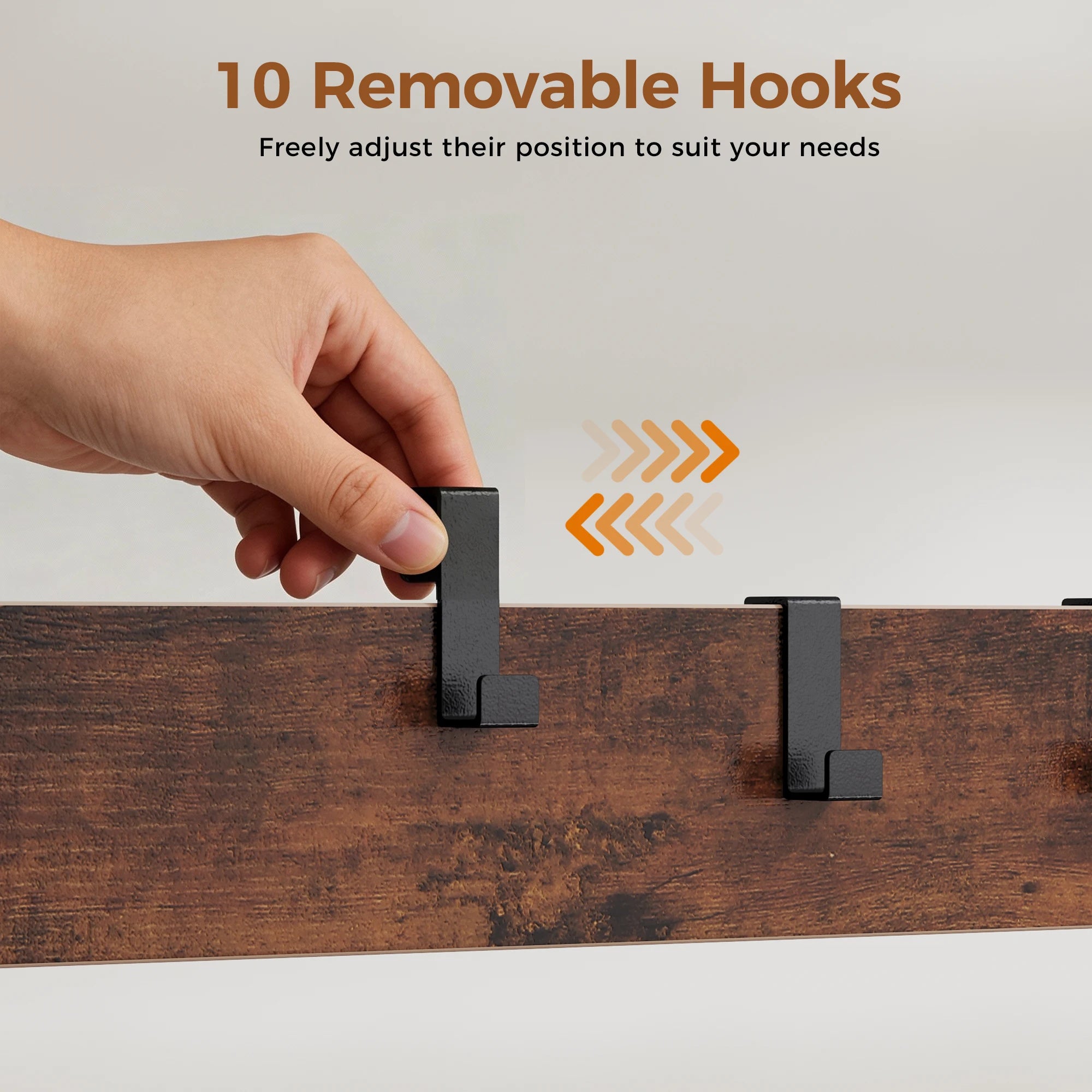 4-in-1 Entryway Coat Rack with Shoe Bench and Storage Hooks