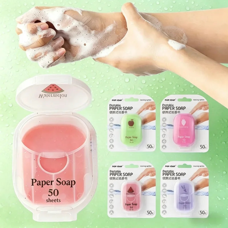 Portable Hand Soap Sheets, 50-Sheet Box
