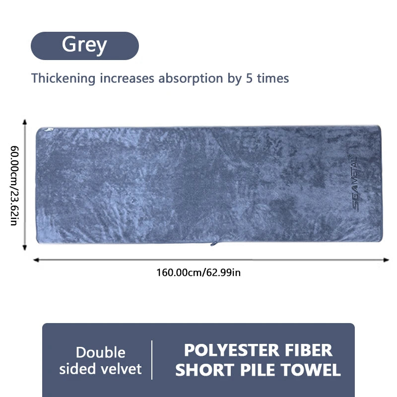 Serviette de lavage de voiture en microfibre 160×60 cm Chiffon de séchage double face