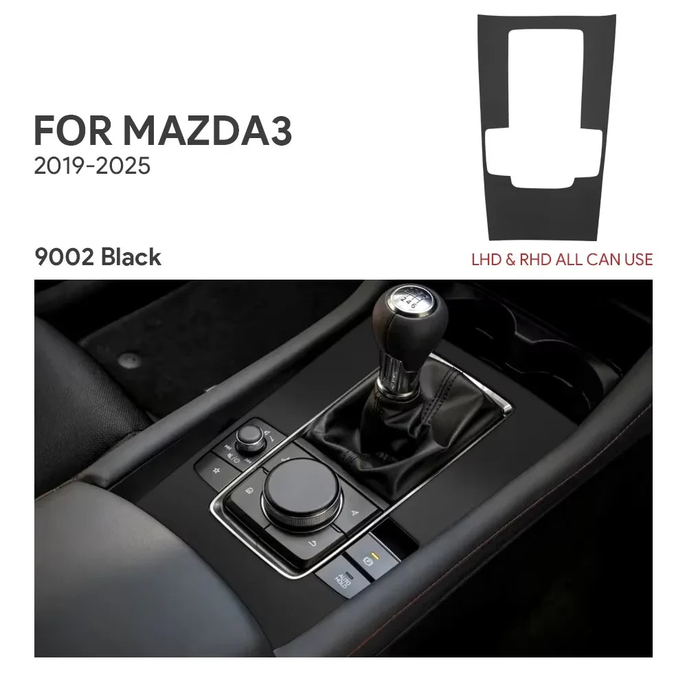 Suede Gear Shift Panel Sticker for Mazda 3 Axela 2019-2025