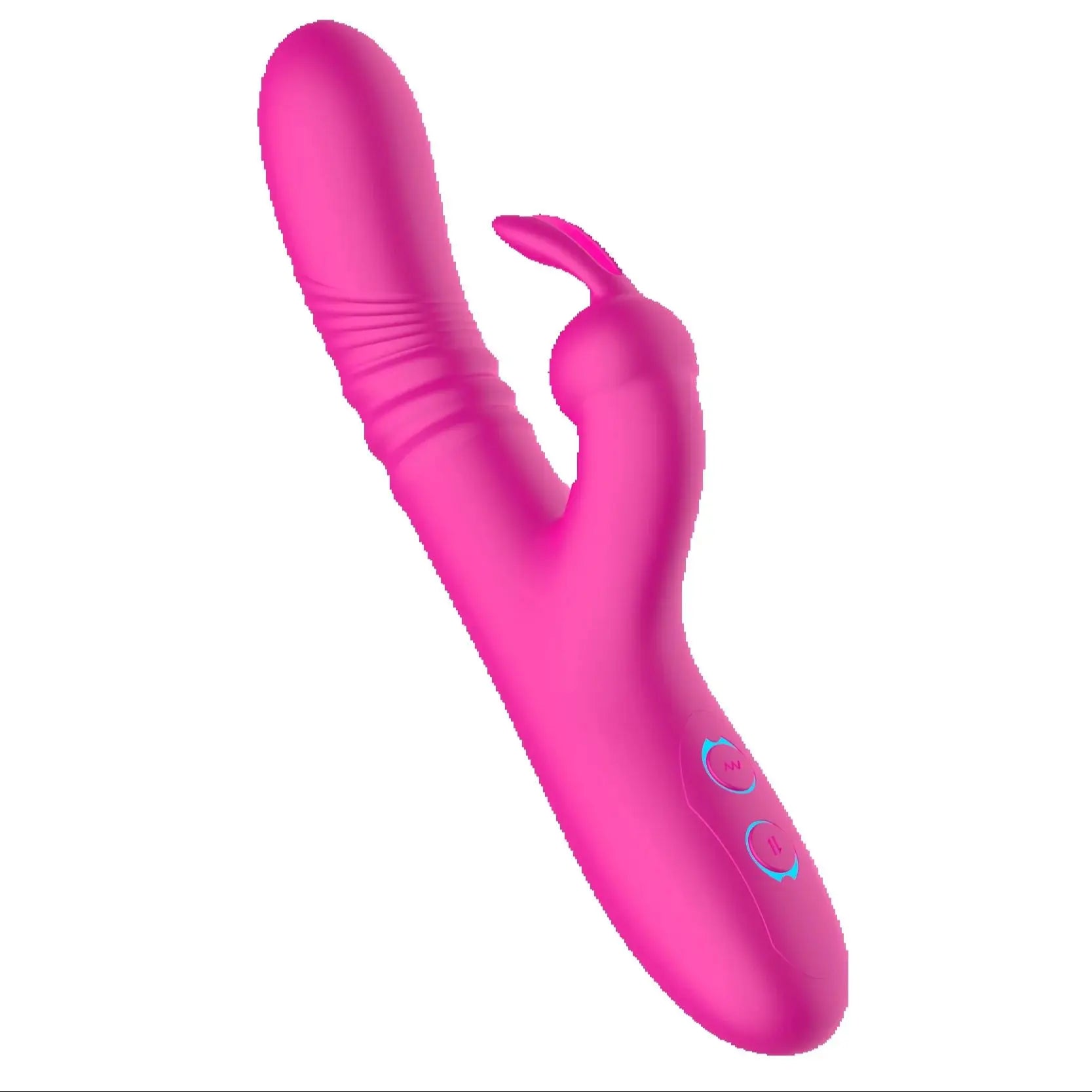Dual Head Silicone Vibrator 9.5" Rose Red Multi-Mode Stimulator