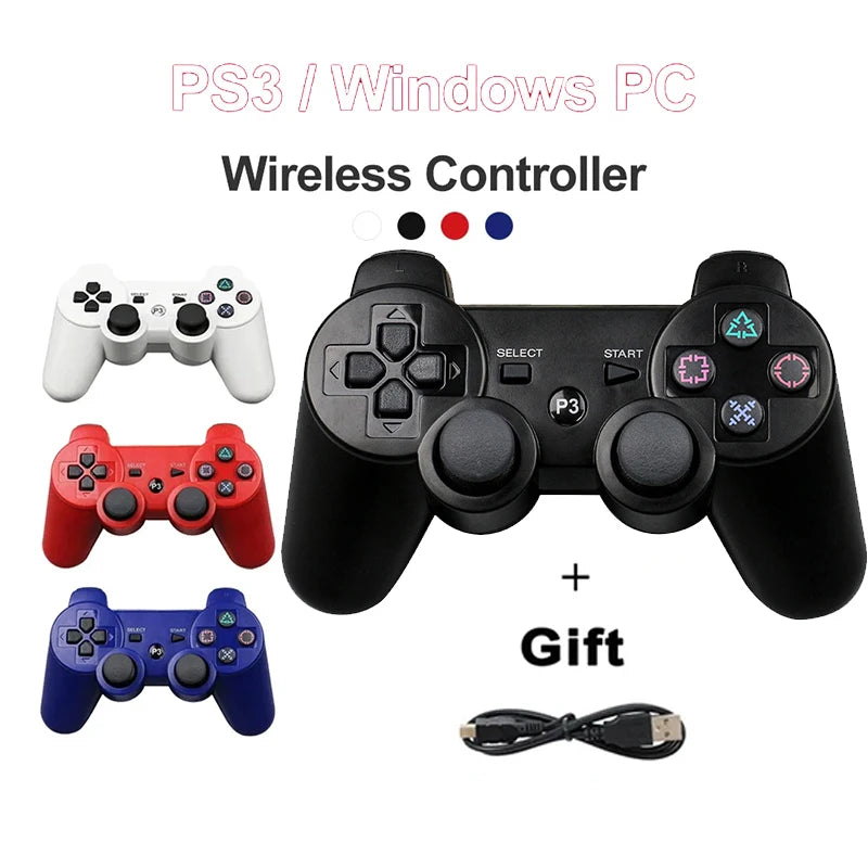 Manette de jeu sans fil pour configurations PS3/PC compatibles