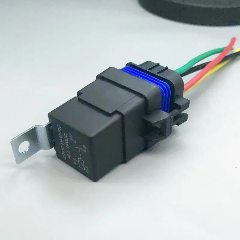 Relais automobile scellé et étanche, avec câblage intégré, DC12V/24V 40A 5 broches/4 broches, avec support et fils de 150mm
