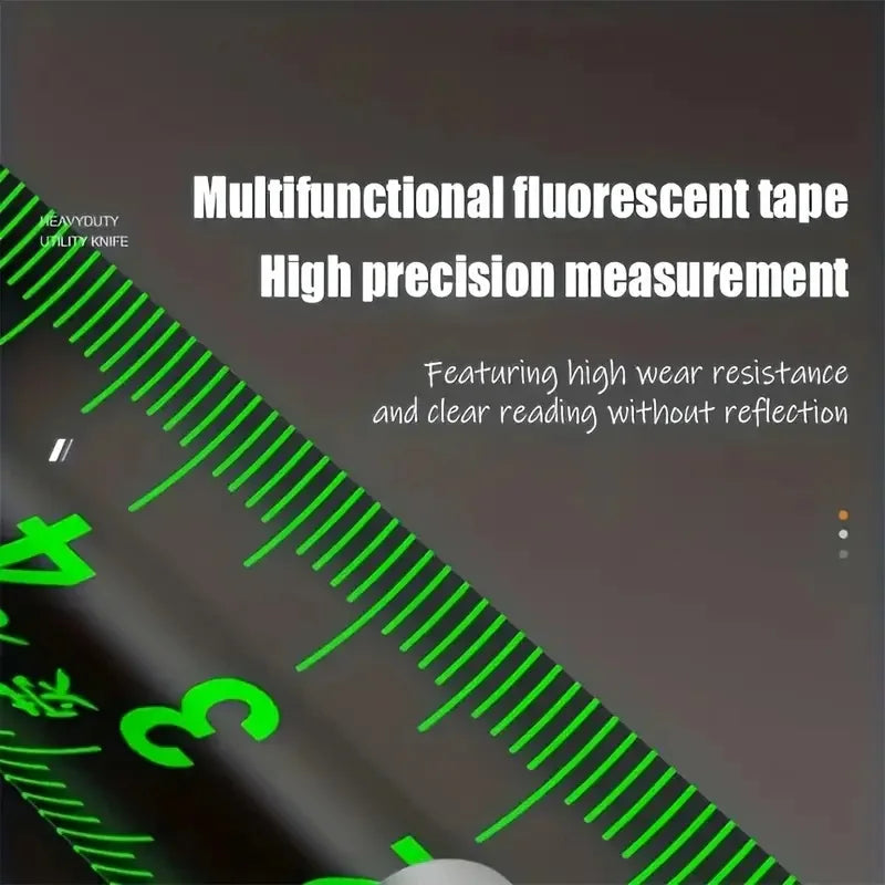 Self-Locking Fluorescent Tape Measure - Length Options