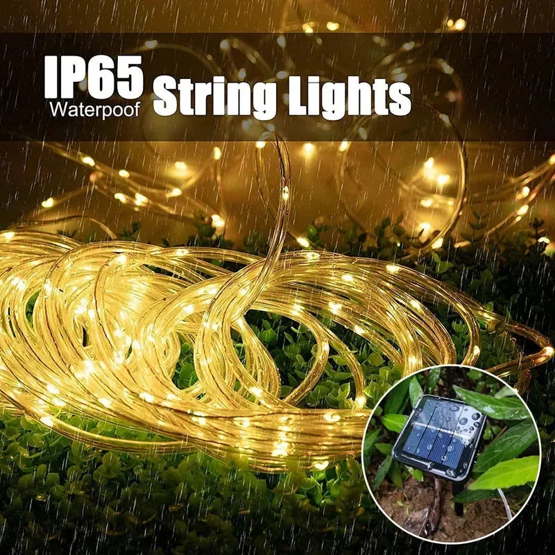 Solcelledrevne LED-lysslynger, IP65