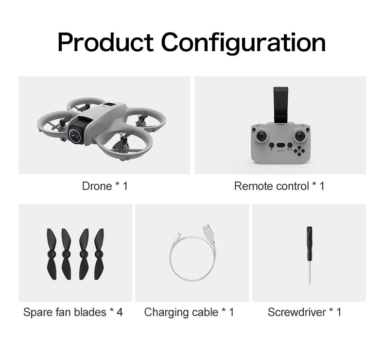 Міні дрон з подвійною камерою, уникненням перешкод та FPV