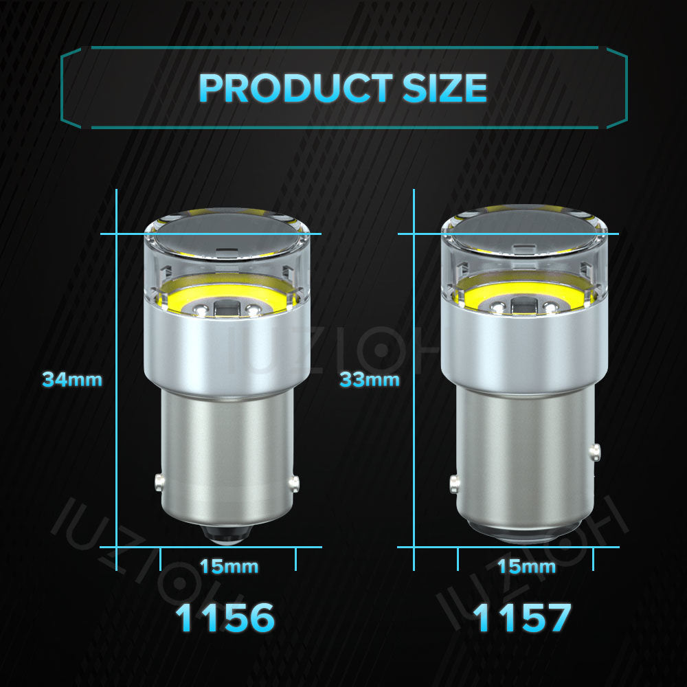 IUZIOH 2 bucăți, bec LED 12V 24V, automobil, 1156 BA15S 1157 BAY15D P21/5W, lampă de rezervă P21W S25 R5W semnal de parcare, lampă de întoarcere