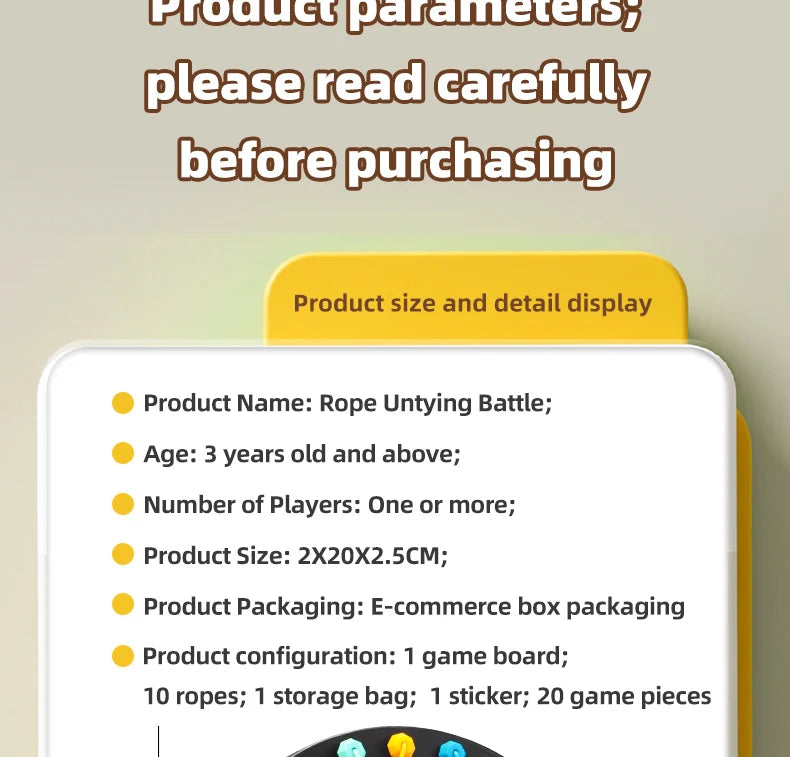 2025 New Rope Breaking Battle Challenge Puzzle Toy Knot Toy Children's Rope Decoding Game Logic Training 