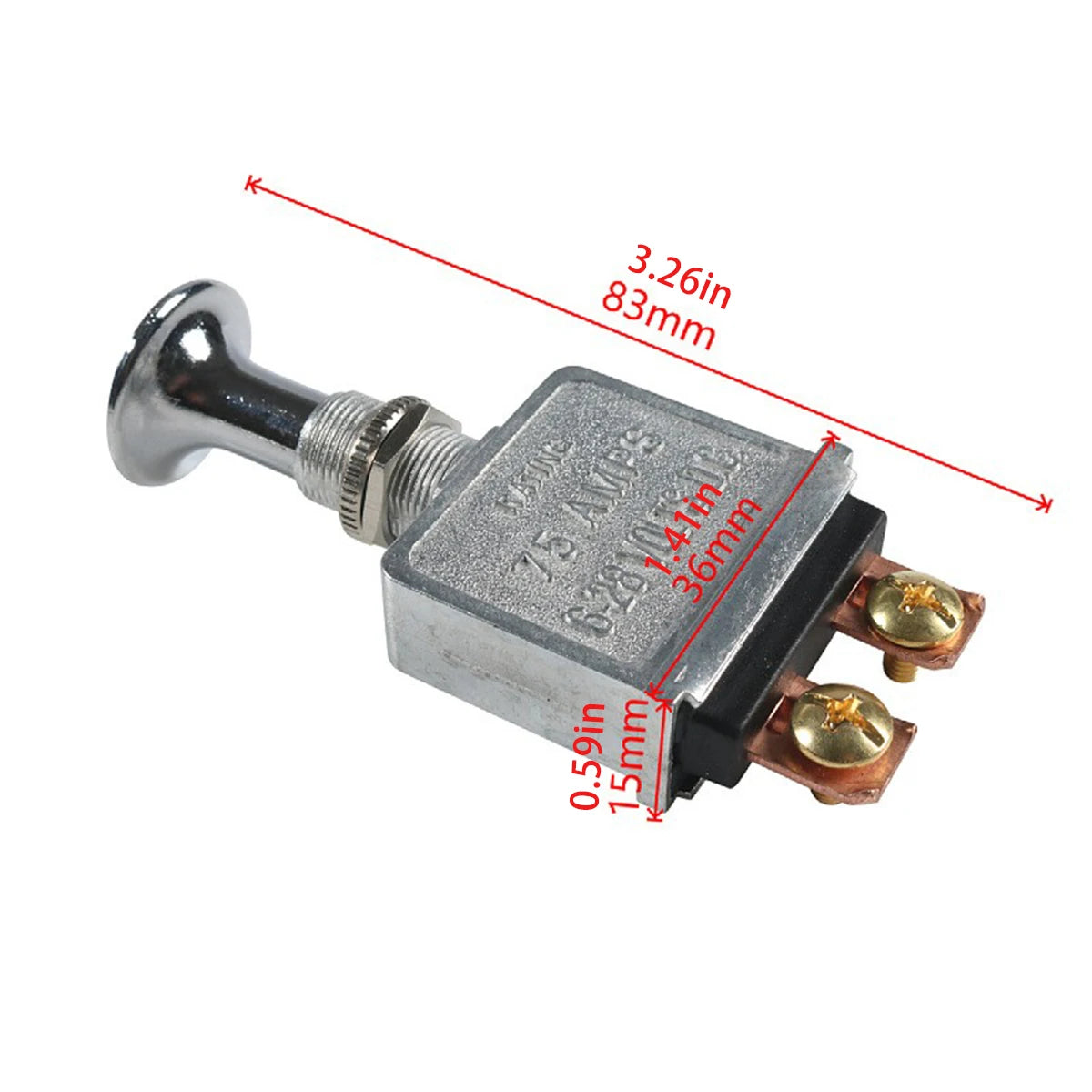 Push-Pull On/Off Switch for DC Circuits