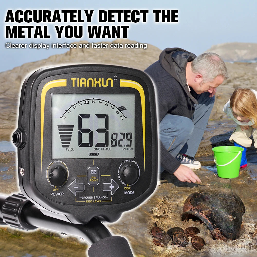 TX-850 Metal Detector Underground Professional Depth 2.5m Scanner Search Finder Gold Detector Treasure Hunter Pinpointer 11inch 