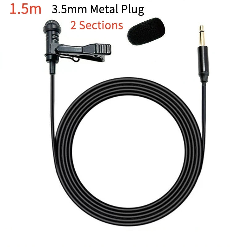ZJ030MR Wired Lavalier Microphone, 1.5m, 3.5mm Plug Options