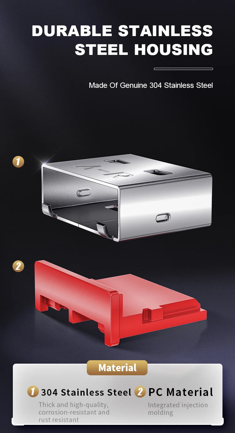 Zece blocări USB-A cu cheie de eliminare