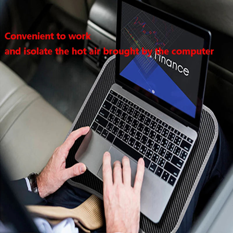 Cushioned Laptop Lap Desk with Wood Surface & Built-In Mouse Pad
