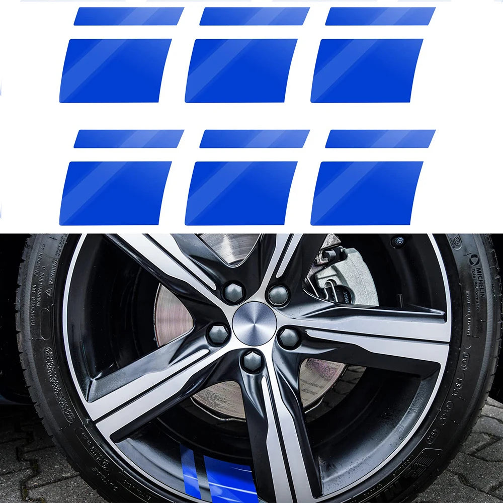 6PCS car wheel hub decoration car stickers electric motorcycle wheel hub stickers decoration a variety of models available. 