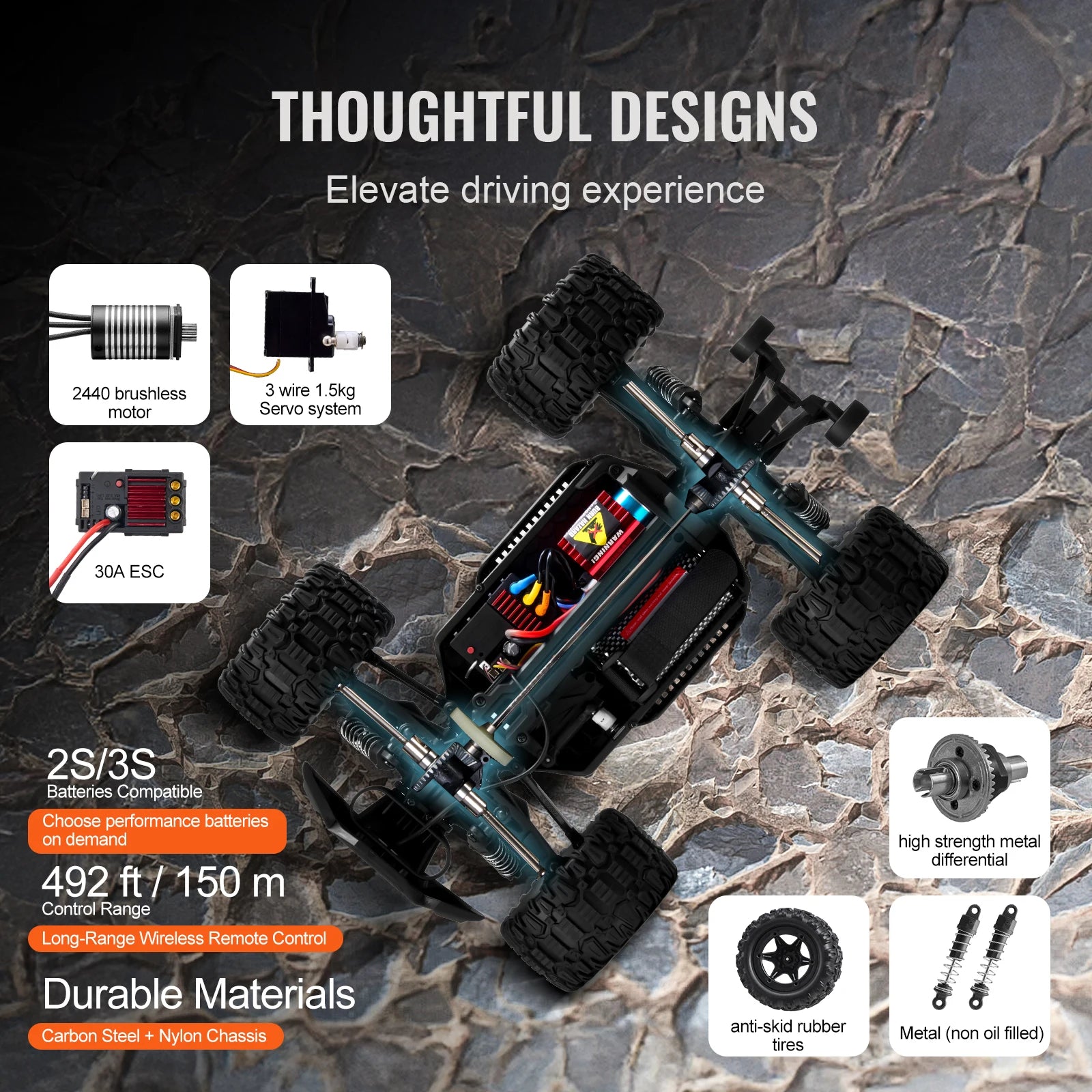 Αυτοκίνητο 4WD RC εκτός δρόμου 1:14 42KM/H με Ρυθμιζόμενο Έλεγχο Ταχύτητας