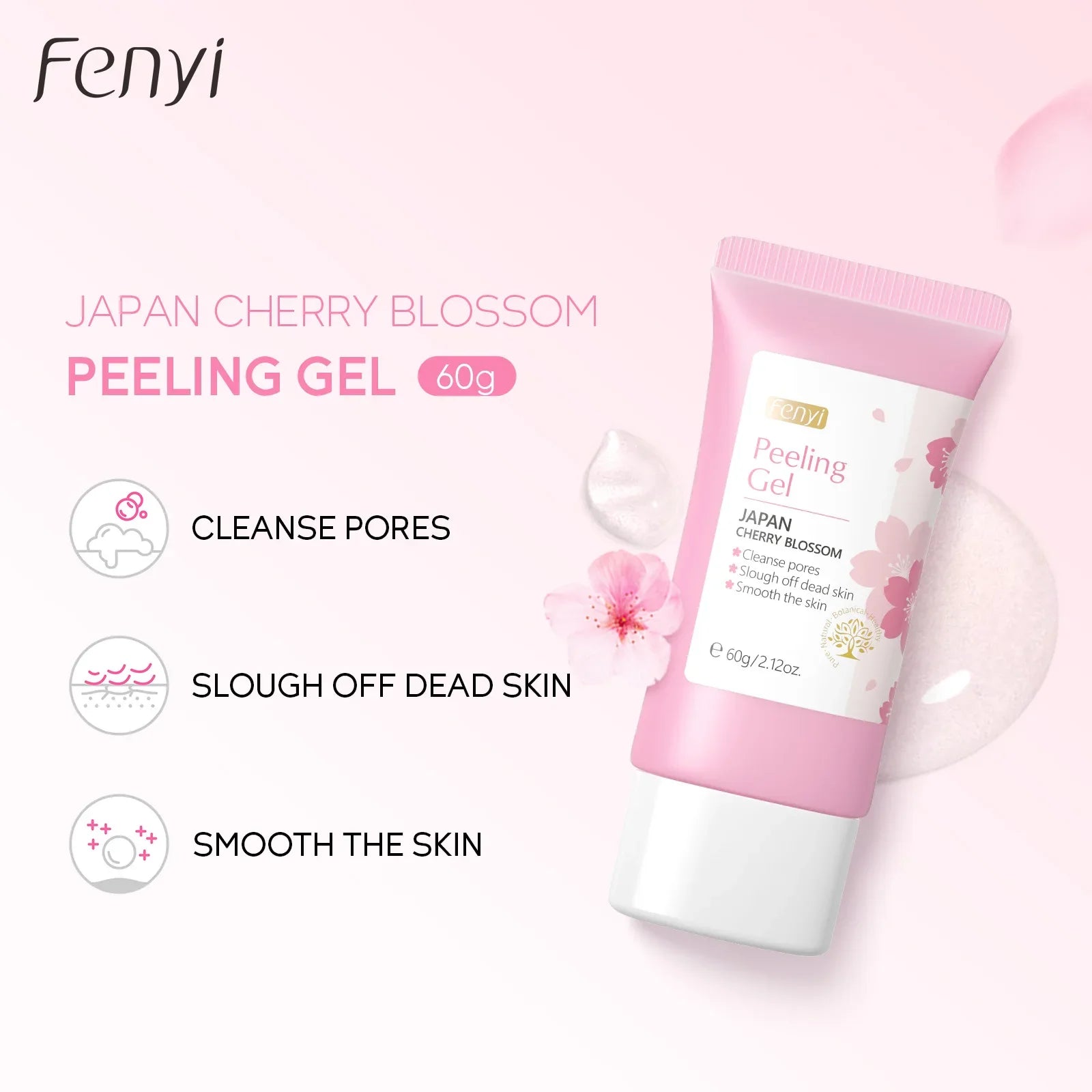 Sakura Face Deep Cleaning Exfoliating Gel Skin Care Whitening Moisturizer Repair Facial Scrub Skin Care 60g 