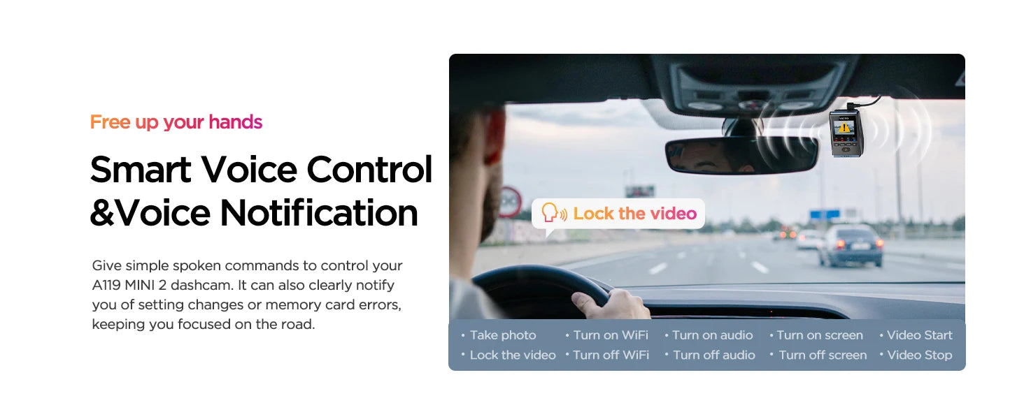 2K 60FPS Mini Dash Cam with GPS, Wi‑Fi, Voice Control and Parking Mode