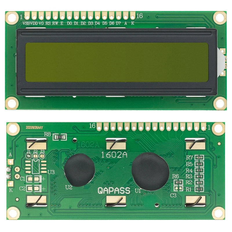 Wyświetlacz znakowy LCD1602 16x2 z opcjonalnym adapterem I2C
