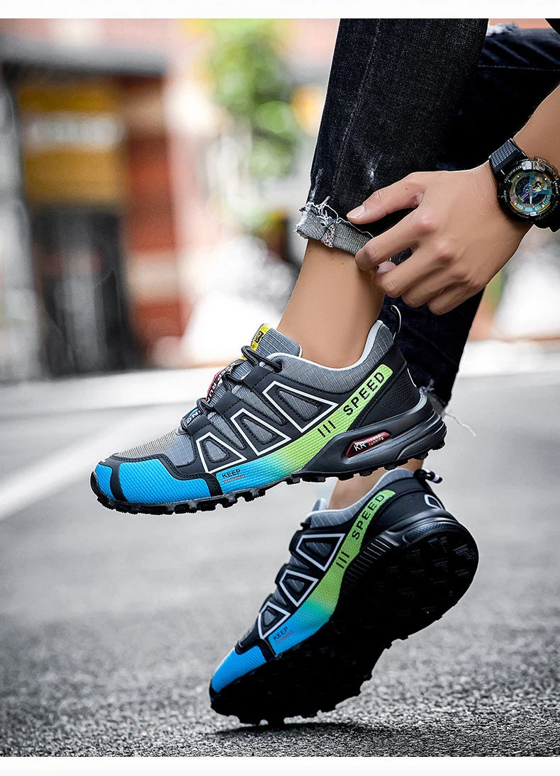 Men‘s Waterproof Hiking Shoes Outdoor Trainers Lace-up Climbing Shoes Women Trekking Sneakers Anti-slip Hunting Tactical Sneaker 