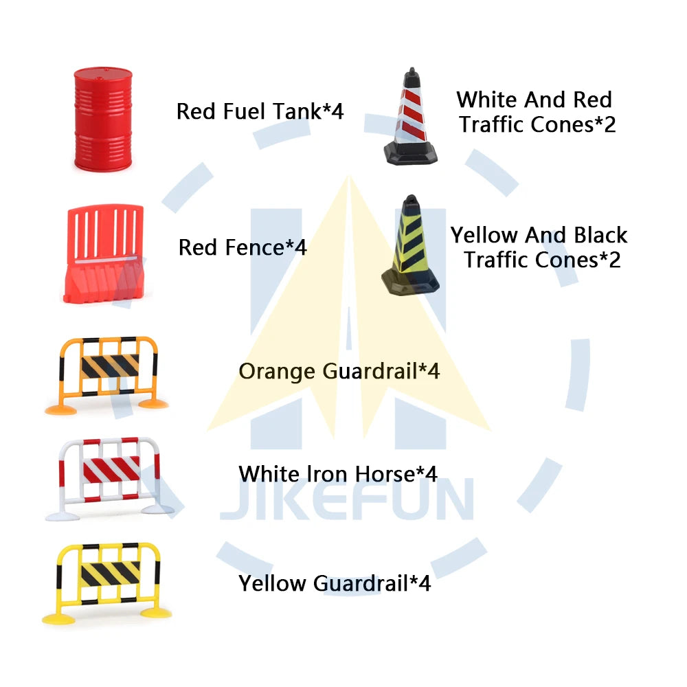 Mini RC Track Barriers & Traffic Props, Multiple Pack Sizes