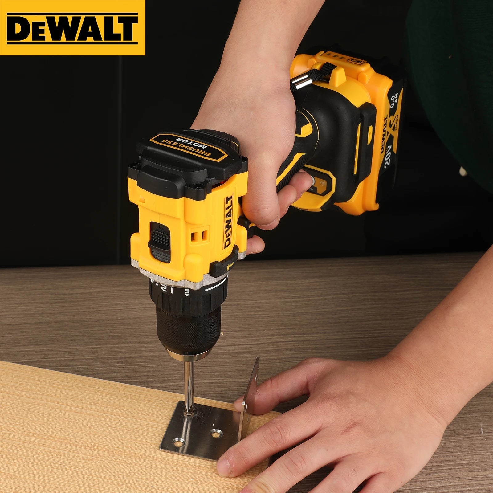DEWALT Lithium Battery 20V Rechargeable Brushless Compact Electric Screwdriver Hand Drill Impact Drill DCD805 
