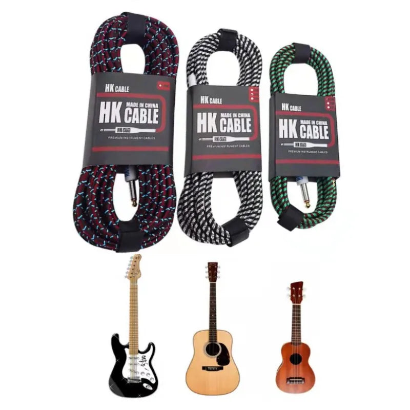 Cavo schermato per chitarra elettrica e basso, 3 m o 5 m