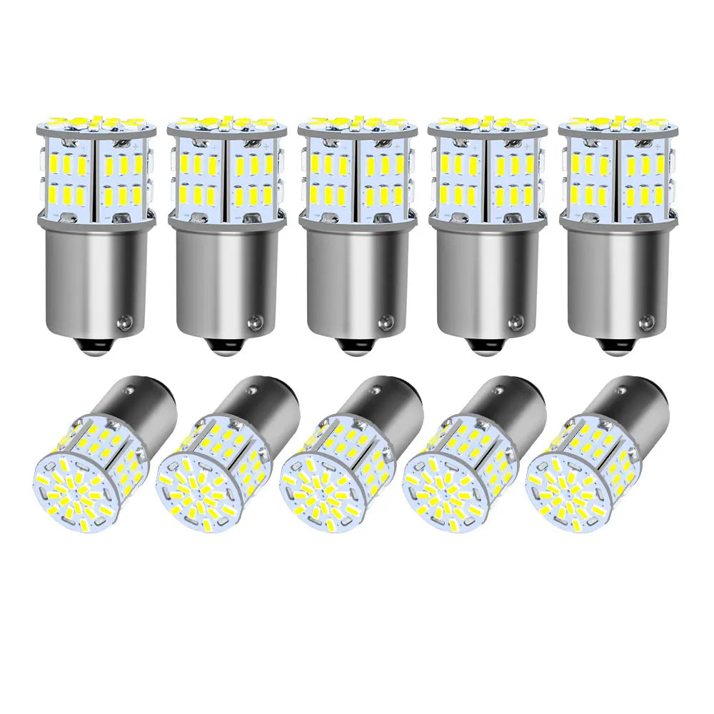 2/4/6/10PCS Ultra Bright P2MAX LED Bulbs 1156 BA15S S25 G18 P21W 1157 BAY15d P21/5W 12V White Car Brake Reverse Fog Drive Lights