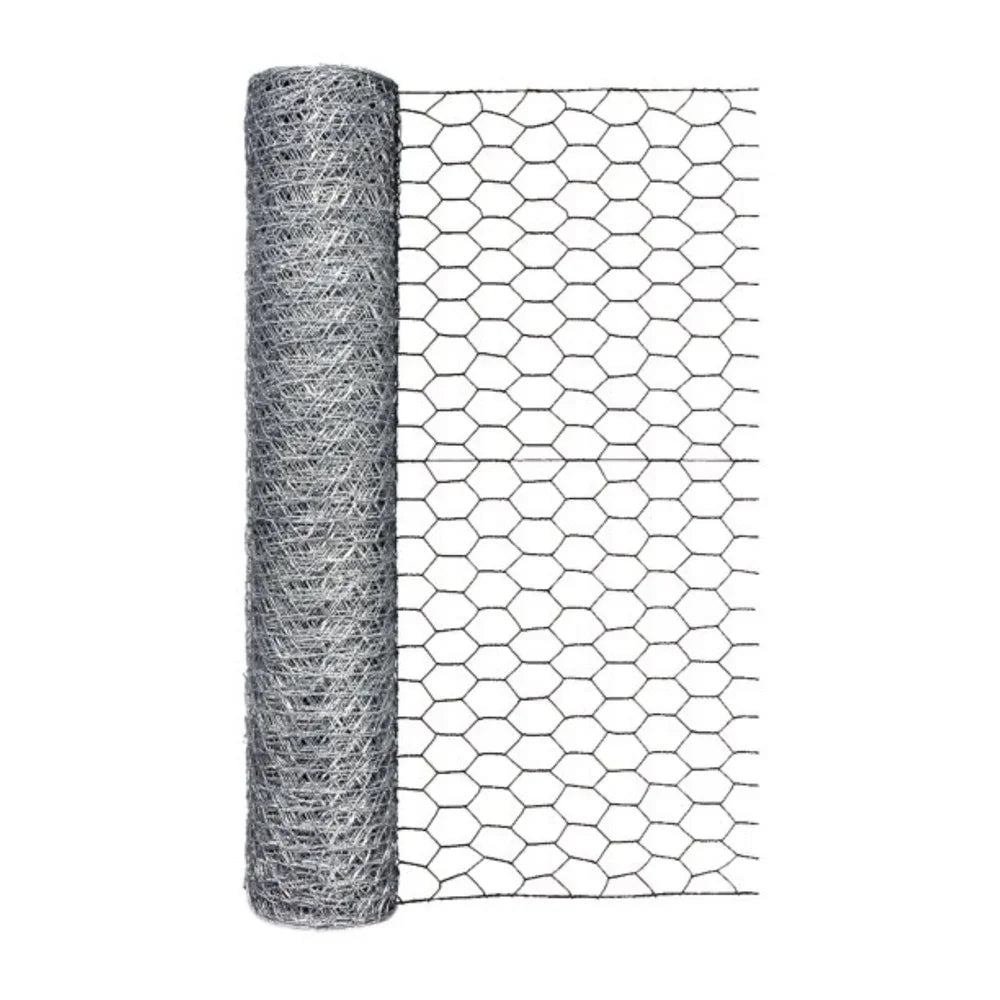 Galvanized Steel Chicken Wire Roll 24in x 50ft Garden Fence Mesh