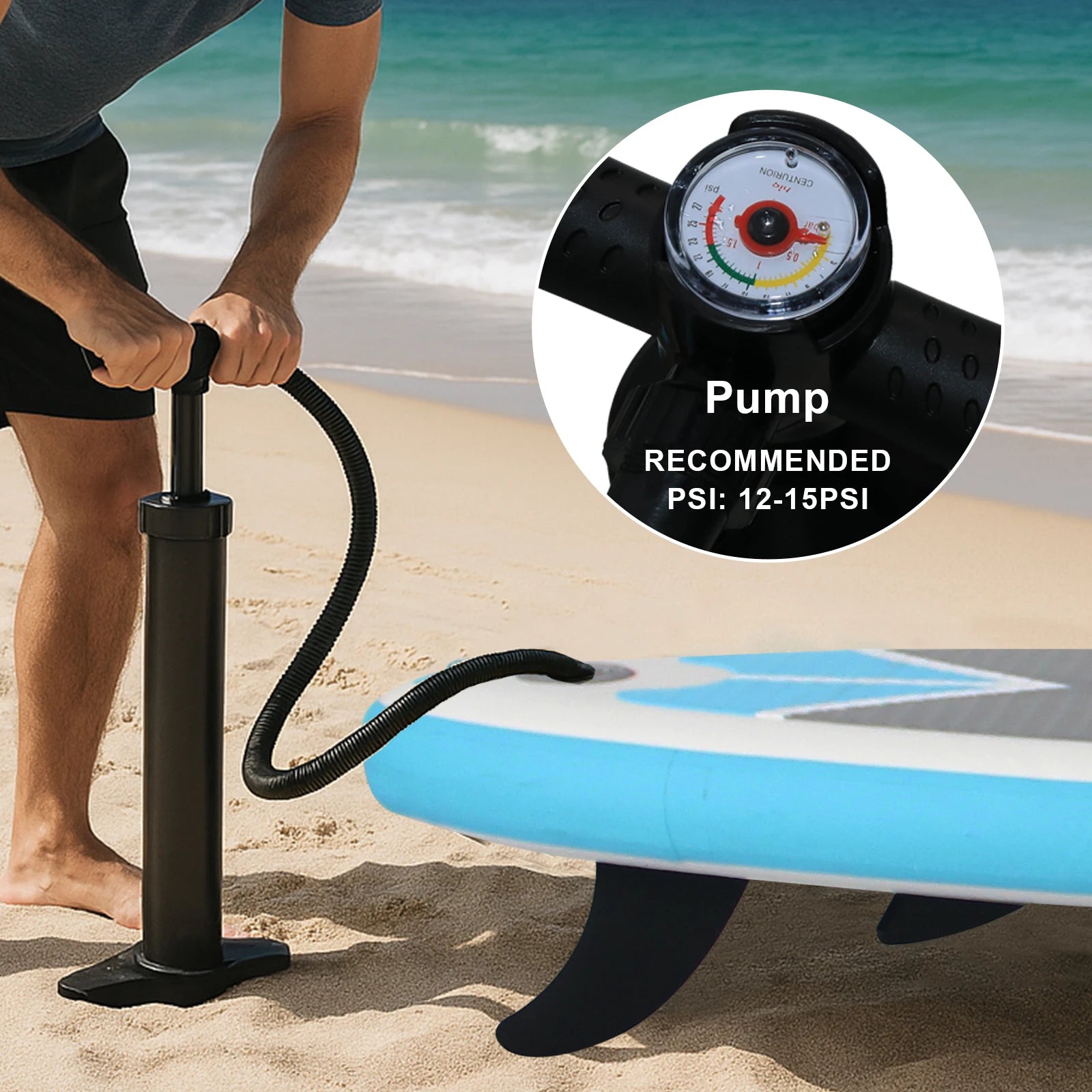 10ft Inflatable Stand Up Paddle Board with EVA Deck & Accessories