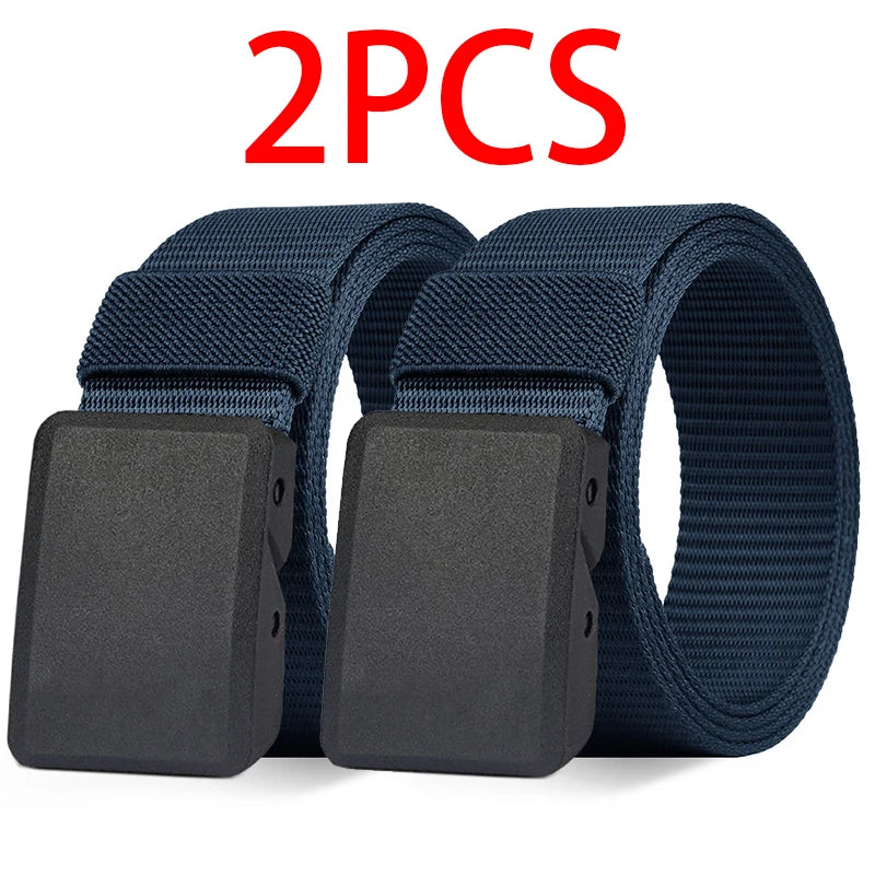 2PC Military Automatic Buckle Nylon Belt Outdoor Hunting Multifunctional Tactical Canvas Belt High Quality Men And WomenBelt 