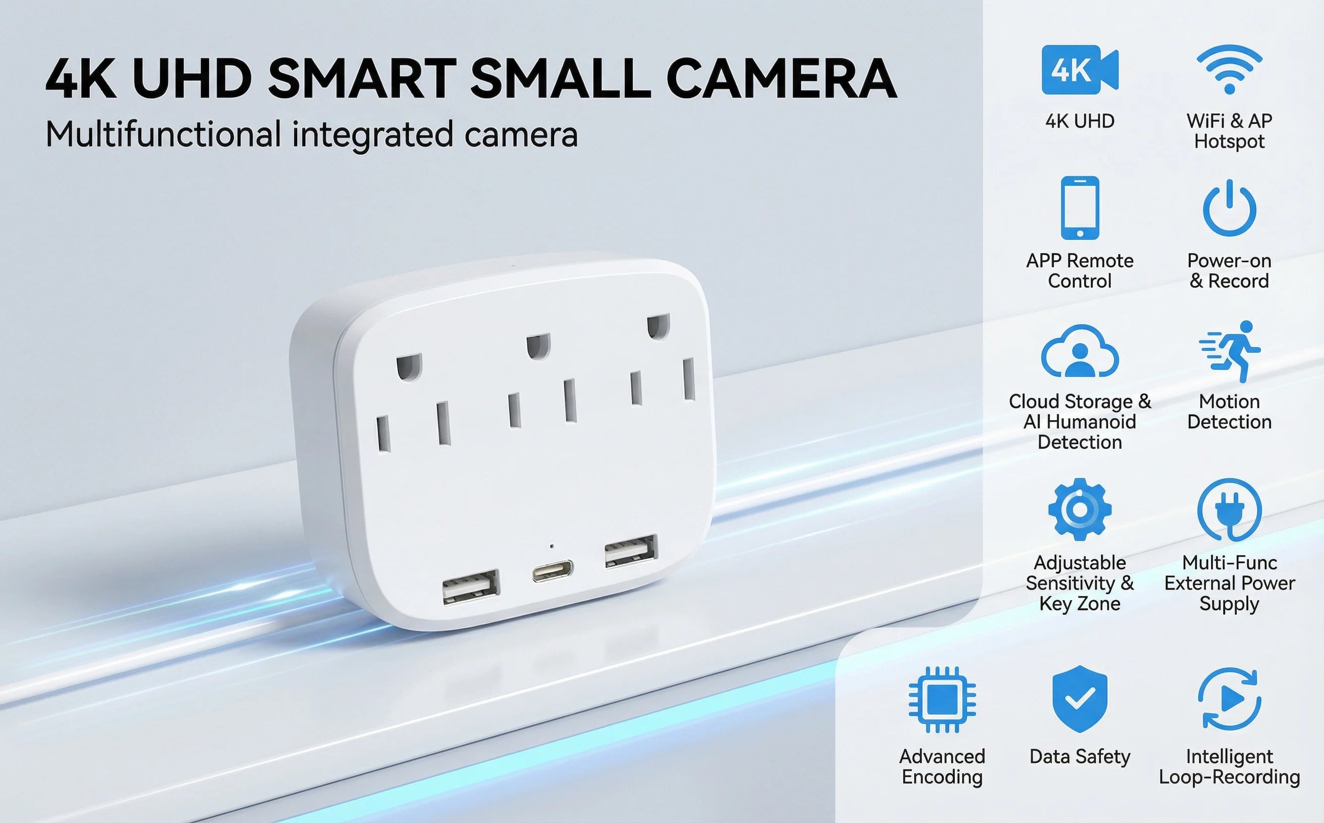 Mini Camera 1080P HD WiFi Remote Viewing, Motion Detection, Recording, Indoor Security Camera, Easy Operation for Home Office
