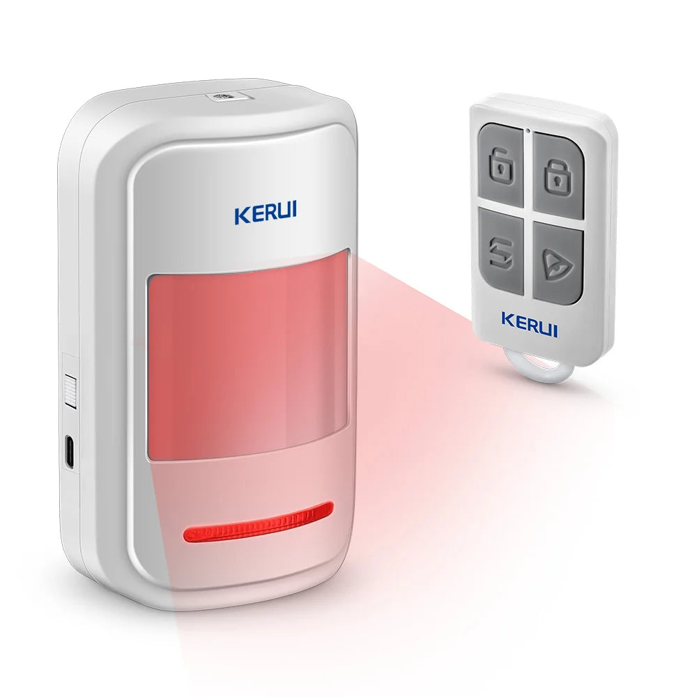 KERUI Wireless PIR Motion Sensor Alarm with Remote, 433MHz