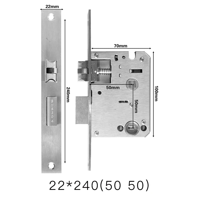 Mortise Lock Body for Compatible Smart Locks
