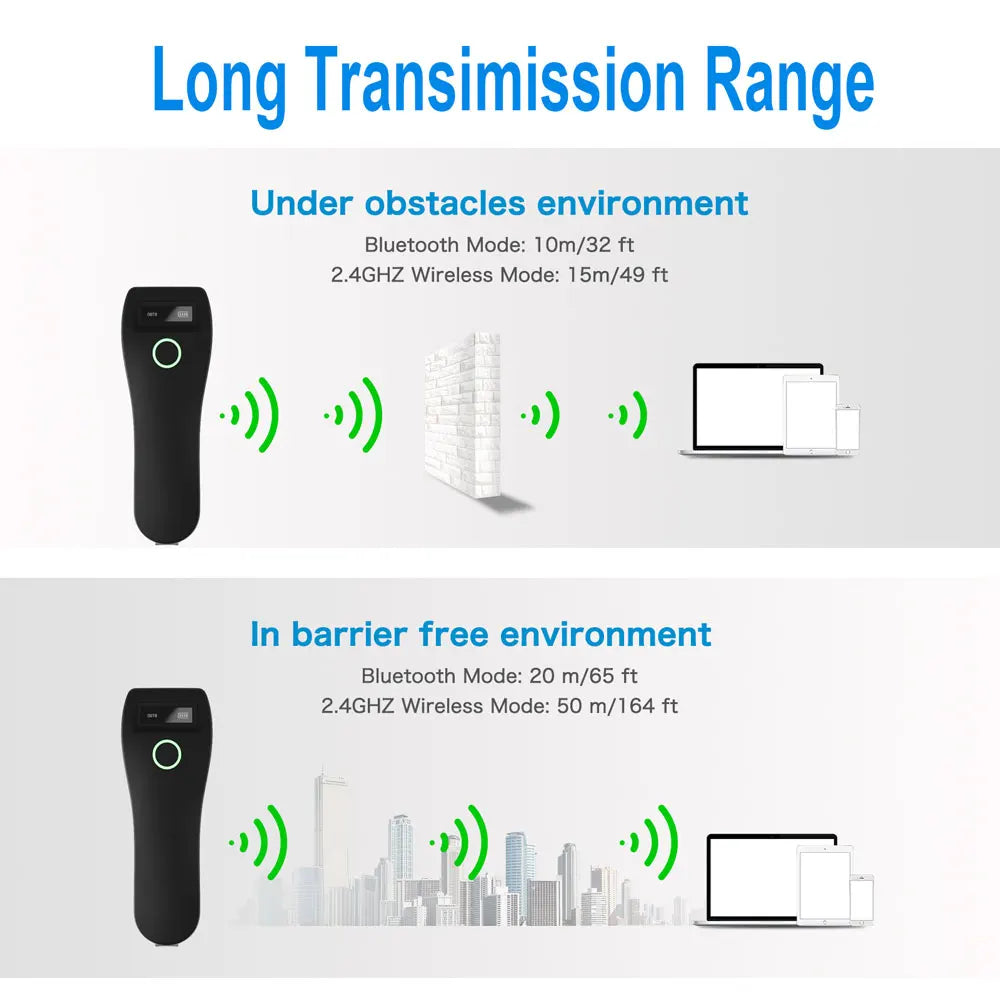 Lector de código de barras portátil TD-W6 con Bluetooth