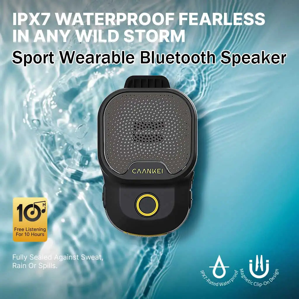 Wearable Bluetooth Speaker with Clip