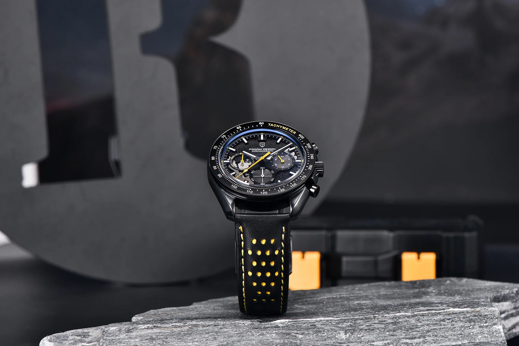Orologio Cronografo Pagani Design Moon Dark AR Zaffiro 100M