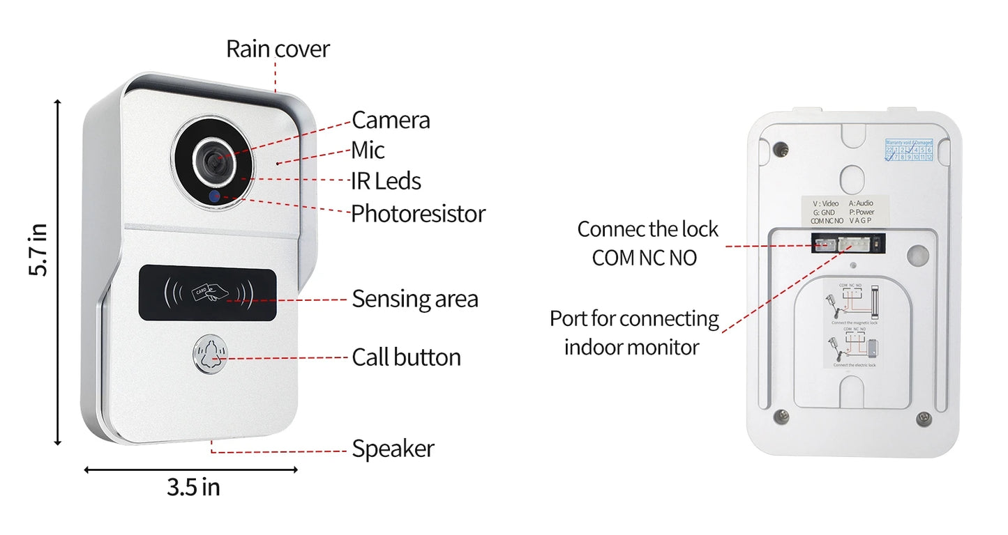 7 Inch Tuya Smart Wifi Video Entry Phone Intercom System 1080P Wireless Home Video Doorphone Doorbell RFID Card Unlock Apartment Spy-shop.com