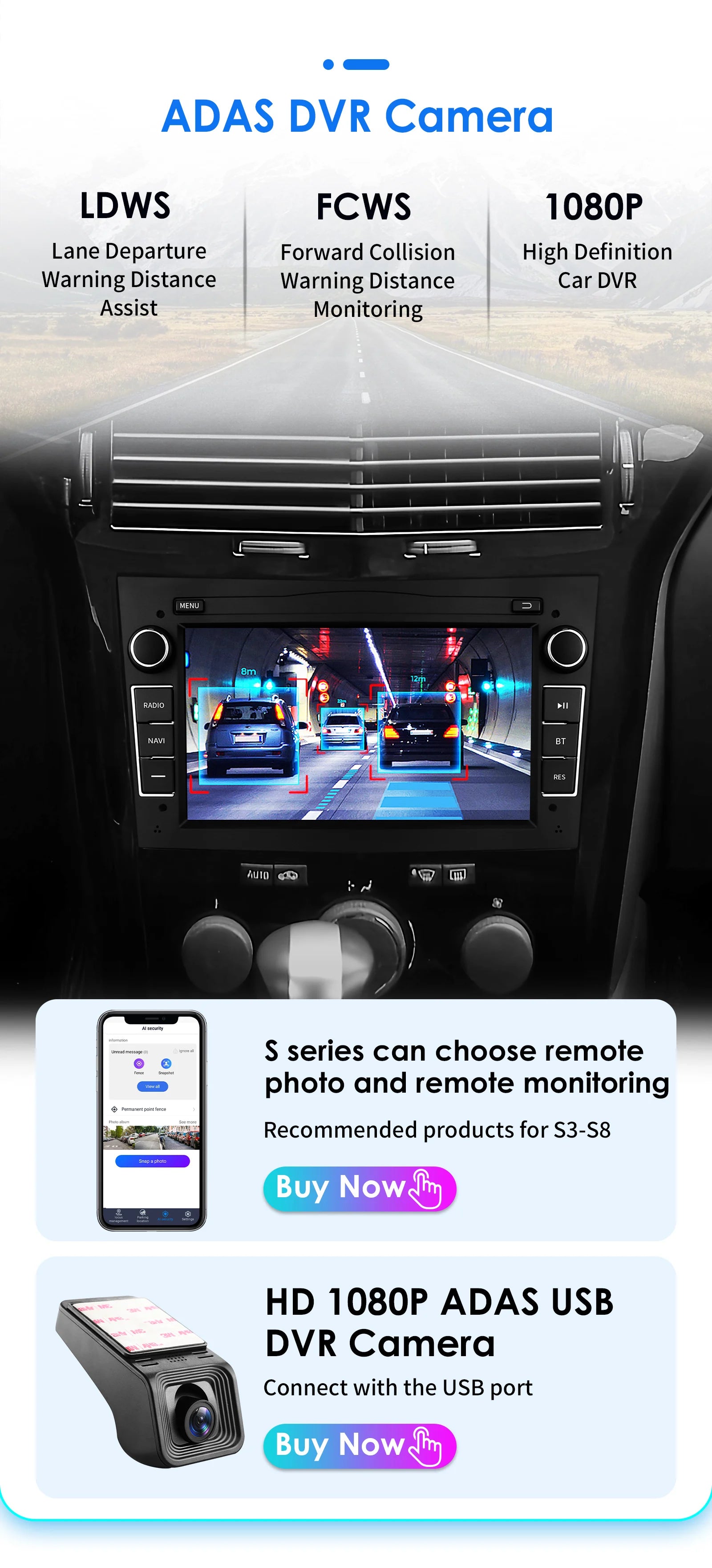 HIZPO 7-Inch Android Car Radio with CarPlay for Opel