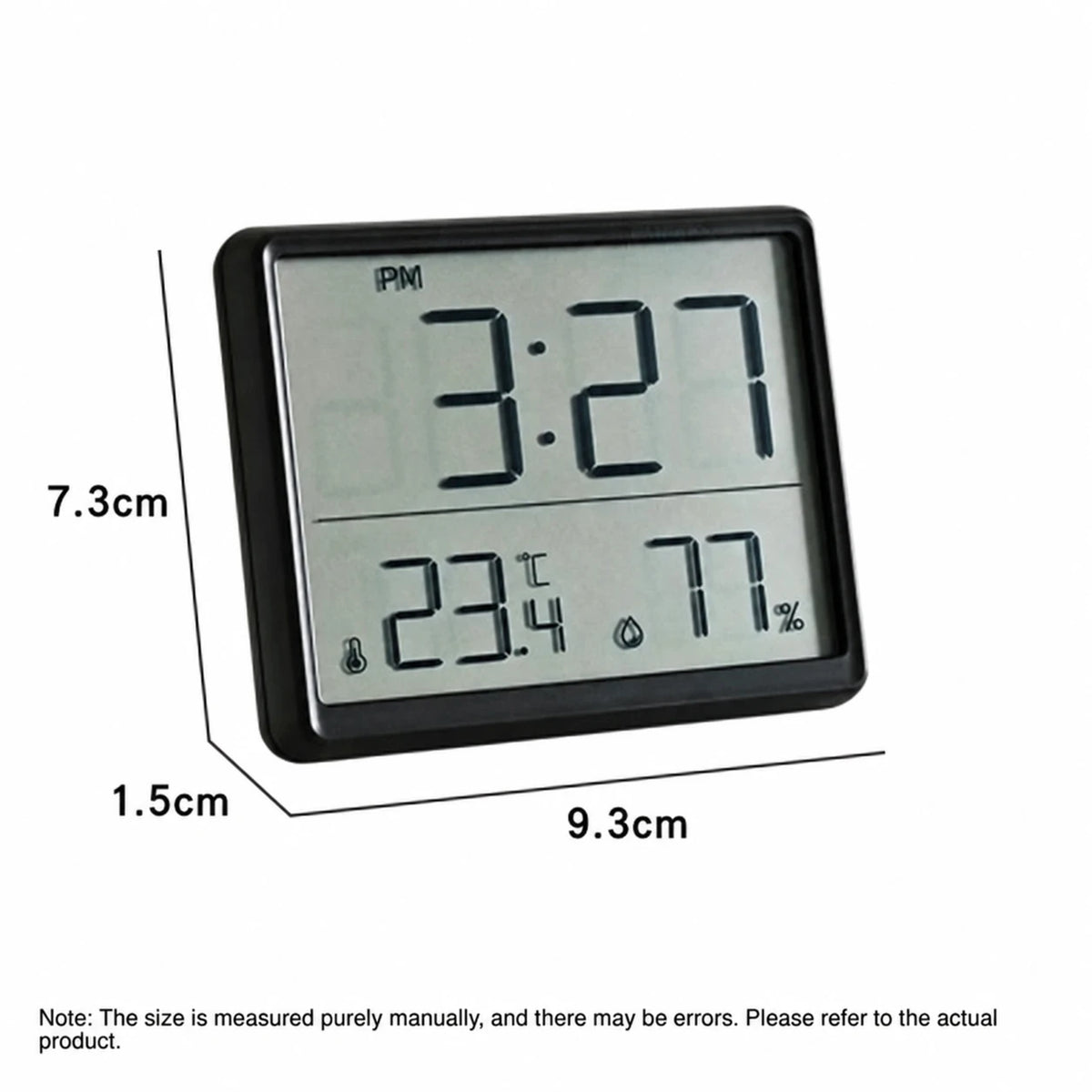 Digitale temperatuur- en vochtigheidsmeter met klok