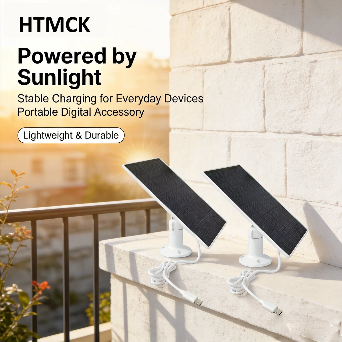 Security Camera Solar Panel with Swivel Mount