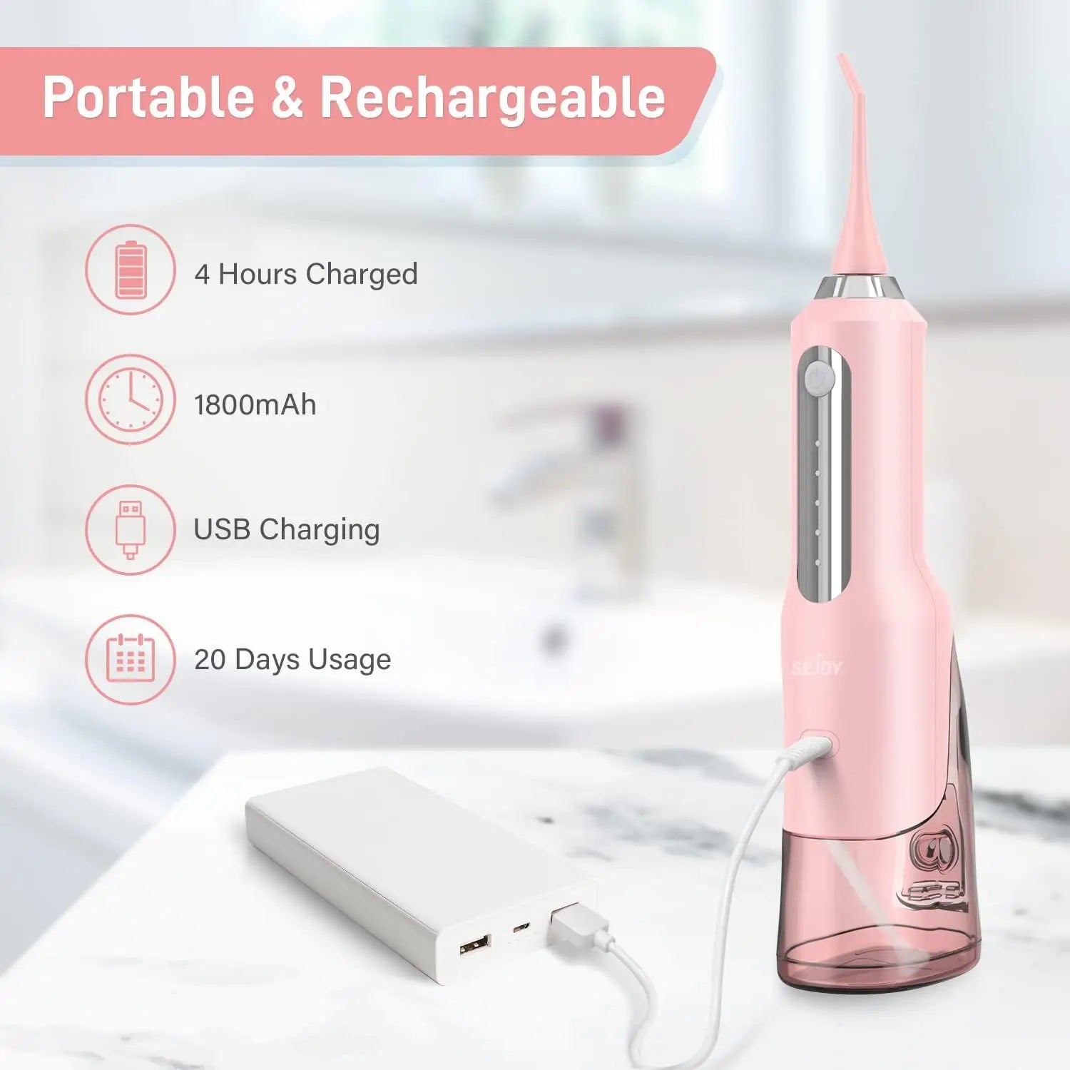 Cordless Electric Water Flosser for Powerful Everyday Oral Care