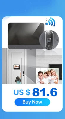 5MP Door Peephole Camera with Motion Detection