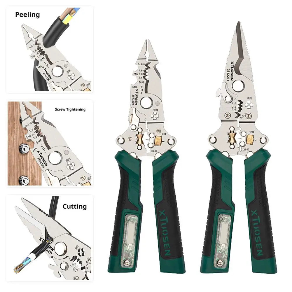 Folding Wire Stripper and Cutter Pliers - Options