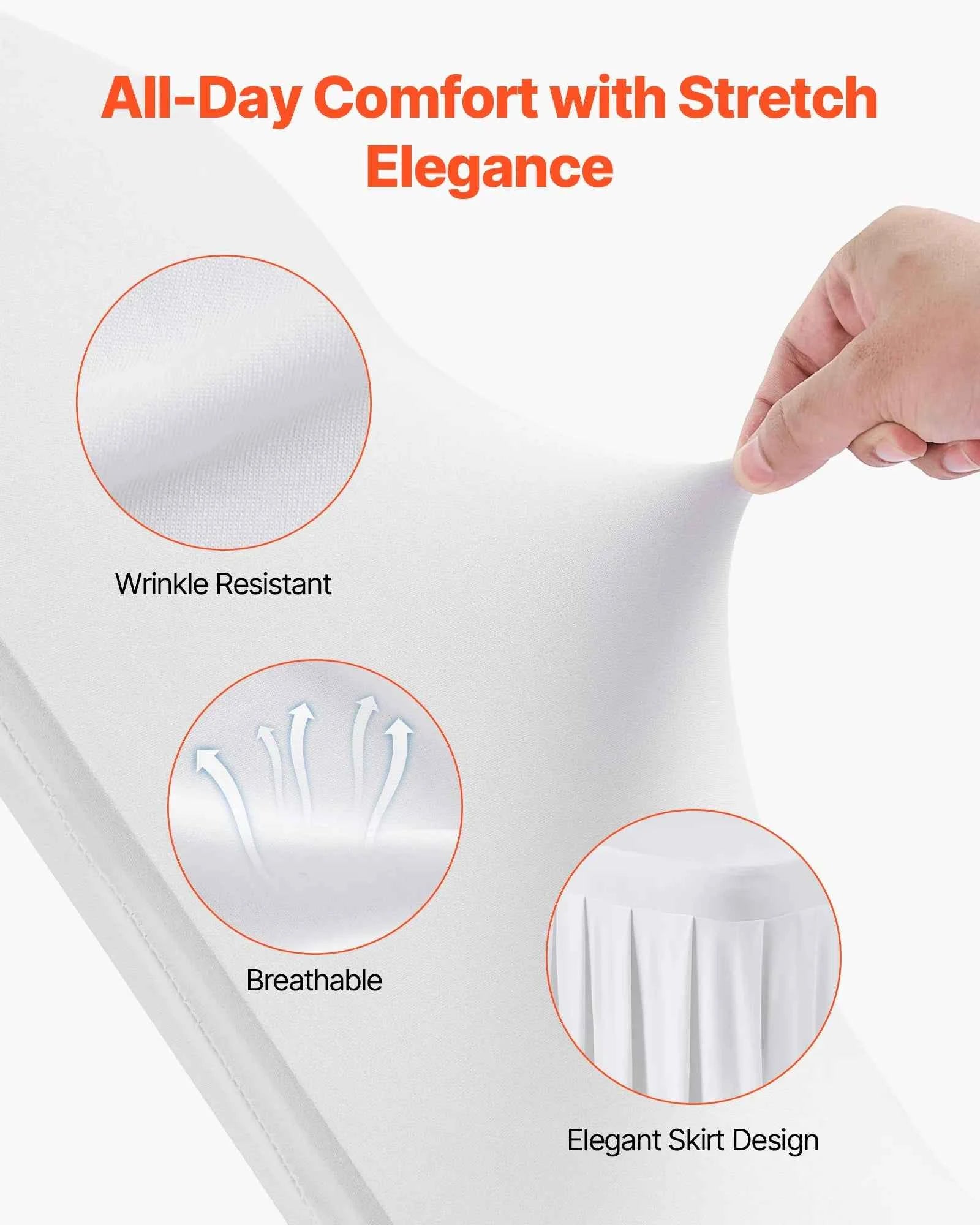 30 Pcs Stretch Chair Covers for Dining Banquet Wedding