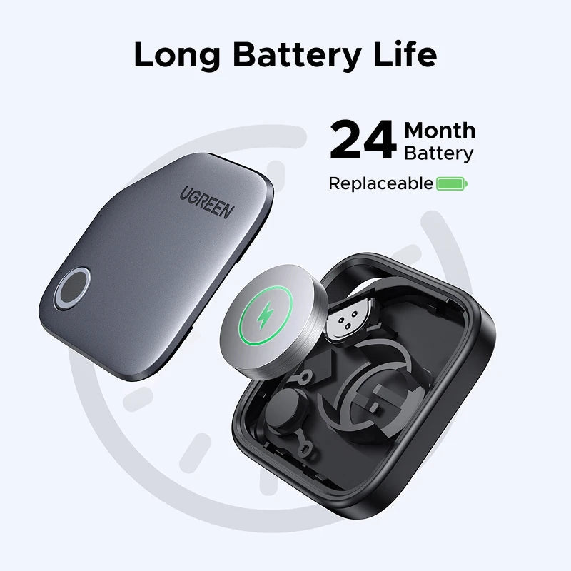 UGREEN Smart Bluetooth Tracker, Keys Finder Item Locator SmartTag Up to 2 Year Battery Phone Finder For Apple Find My (only IOS) 