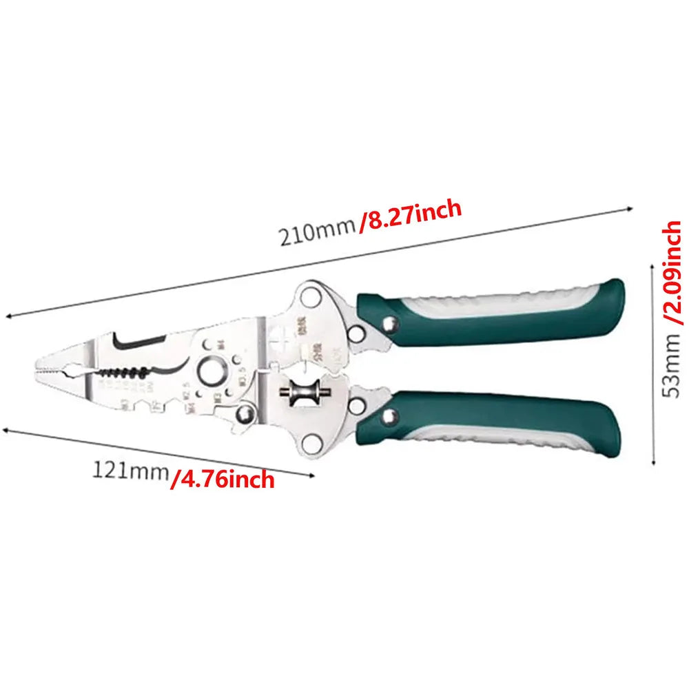 Folding Wire Stripping & Crimping Pliers